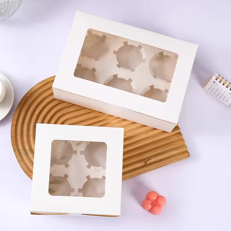 Cup Cake Box (6 Cavity) (Pack of 10)