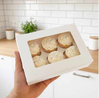 Cup Cake Box (6 Cavity) (Pack of 10)