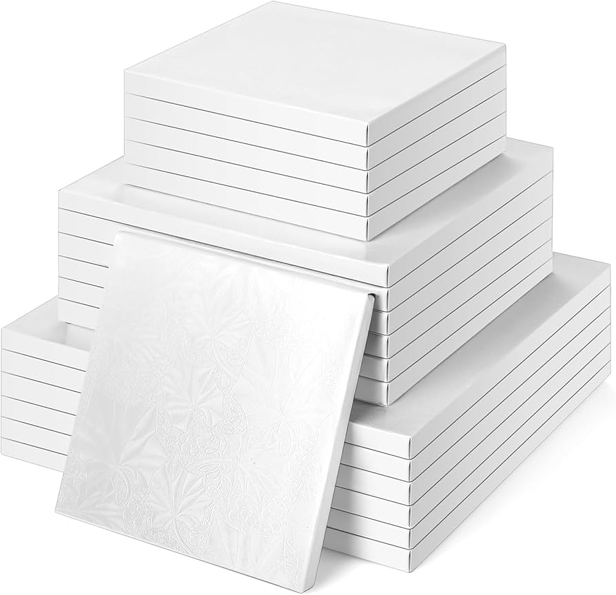 Drum Board Square 8 inch White (Pack of 10)