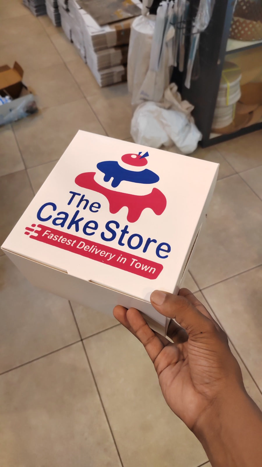 Custom 9x9x5 inch White (Single Colour Logo Printing)