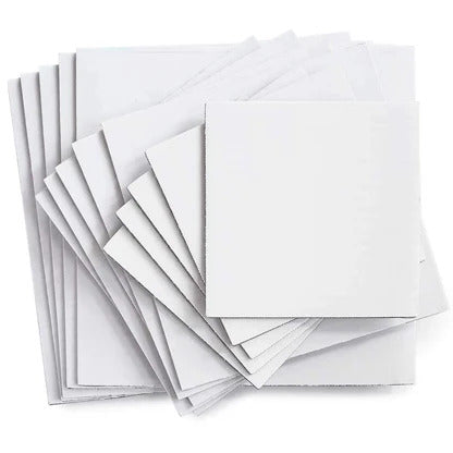 10 inch Square White (Laminated) (Pack of 10)